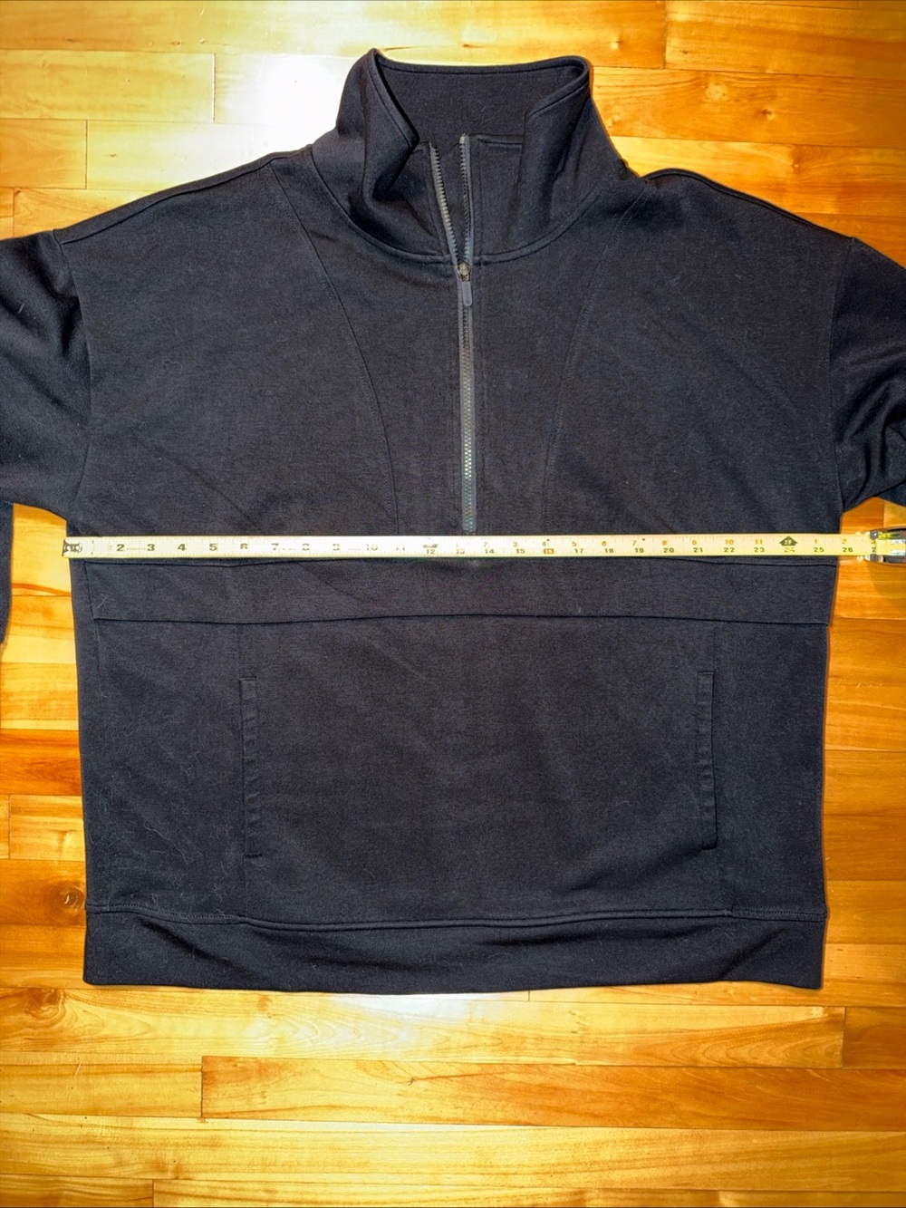 Gaiam Women’s 3X Black Scuba Quarter Zip Popover Pullover Stretch Tunic - Picture 8 of 11